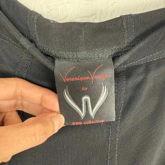 Veronique‎ Young Maxi Skirt Size 8 Black Lined Mesh - Picture 6 of 11